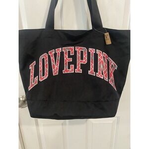 Victoria's Secret PINK Large Zippered LOVEPINK Weekender Tote Bag NEW NWT